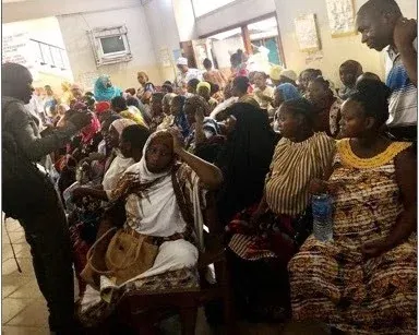 An antenatal waiting room in Tanzania